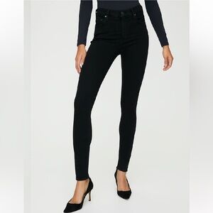 Citizens of Humanity Rocket High‑Rise Skinny Jeans – Black Stretch | Size 24
